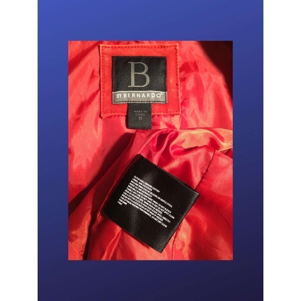 B by BERNARDO 100% SUEDE Blazer Jacket, BURNT ORANGE, WOMEN’S Size S, EUC - Picture 3 of 8